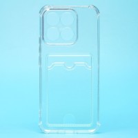 Чехол-накладка для Honor X8c (прозрачный) - SC276 с картхолдером