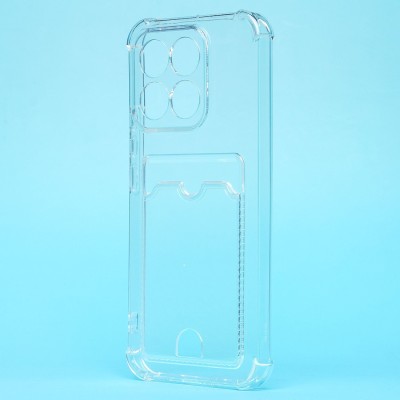 Чехол-накладка для Honor X8c (прозрачный) - SC276 с картхолдером