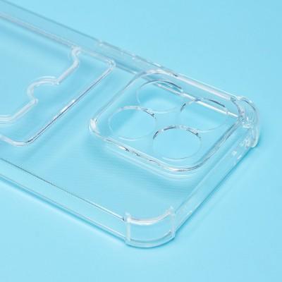 Чехол-накладка для Honor X8c (прозрачный) - SC276 с картхолдером