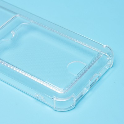 Чехол-накладка для Honor X8c (прозрачный) - SC276 с картхолдером