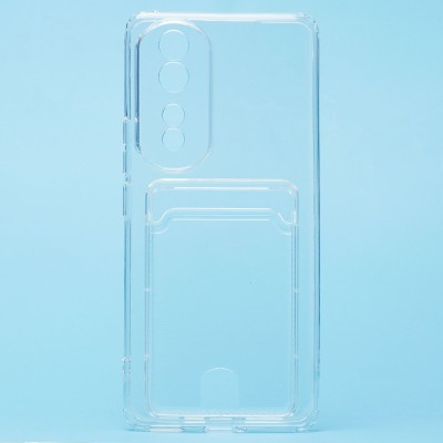 Чехол-накладка для Huawei Honor 80 Pro (прозрачный) - SC276 с картхолдером