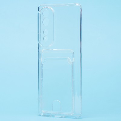 Чехол-накладка для Huawei Honor 80 Pro (прозрачный) - SC276 с картхолдером Чехол-накладка для Huawei Honor 80 Pro (прозрачный) - SC276 с картхолдером