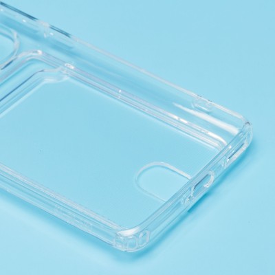 Чехол-накладка для Huawei Honor 80 Pro (прозрачный) - SC276 с картхолдером Чехол-накладка для Huawei Honor 80 Pro (прозрачный) - SC276 с картхолдером