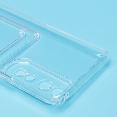 Чехол-накладка для Huawei Honor 80 Pro (прозрачный) - SC276 с картхолдером Чехол-накладка для Huawei Honor 80 Pro (прозрачный) - SC276 с картхолдером