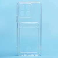 Чехол-накладка для Huawei Honor X8a (прозрачный) - SC276 с картхолдером