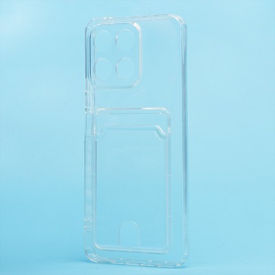 Чехол-накладка для Huawei Honor X8a (прозрачный) - SC276 с картхолдером