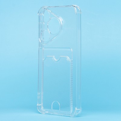 Чехол-накладка для Huawei Pura 70 Global (прозрачный) - SC276 с картхолдером