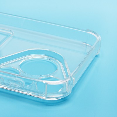 Чехол-накладка для Huawei Pura 70 Global (прозрачный) - SC276 с картхолдером