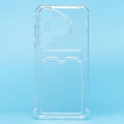 Чехол-накладка для Huawei Pura 70 Pro Global (прозрачный) - SC276 с картхолдером Чехол-накладка для Huawei Pura 70 Pro Global (прозрачный) - SC276 с картхолдером