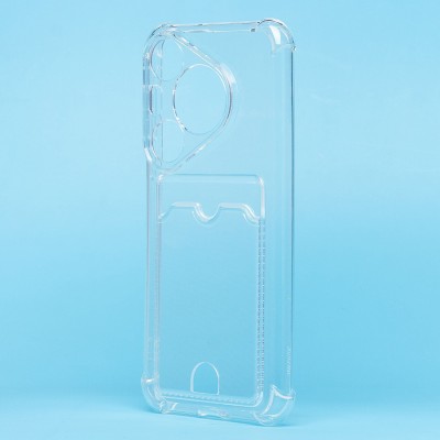 Чехол-накладка для Huawei Pura 70 Pro Global (прозрачный) - SC276 с картхолдером