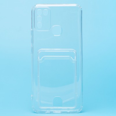 Чехол-накладка для Infinix Hot 10 Play (прозрачный) - SC276 с картхолдером Чехол-накладка для Infinix Hot 10 Play (прозрачный) - SC276 с картхолдером