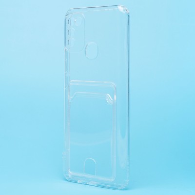 Чехол-накладка для Infinix Hot 10 Play (прозрачный) - SC276 с картхолдером