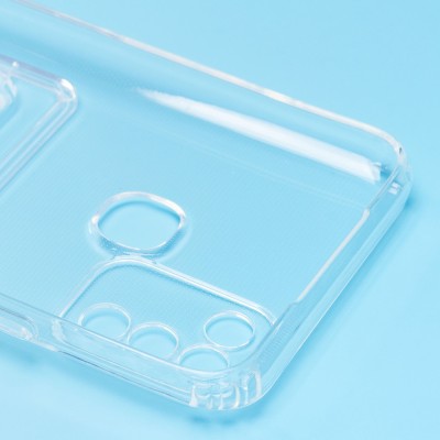 Чехол-накладка для Infinix Hot 10 Play (прозрачный) - SC276 с картхолдером