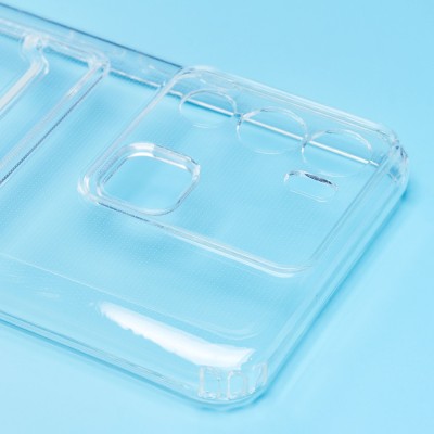 Чехол-накладка для Infinix HOT 12i (прозрачный) - SC276 с картхолдером