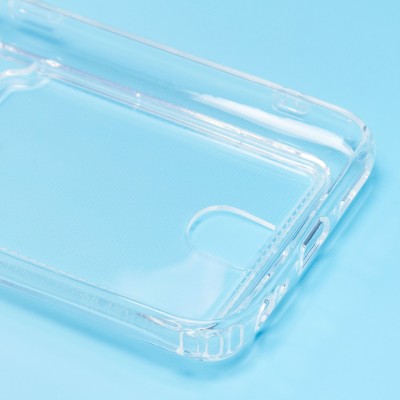 Чехол-накладка для Infinix HOT 12i (прозрачный) - SC276 с картхолдером