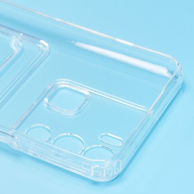 Чехол-накладка для Infinix HOT 12i (прозрачный) - SC276 с картхолдером