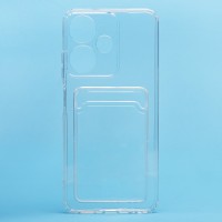 Чехол-накладка для Infinix Hot 30i (прозрачный) - SC276 с картхолдером