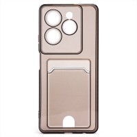 Чехол-накладка для Infinix Hot 40 Pro (черный) - SC276 с картхолдером