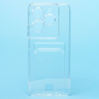 Чехол-накладка для Infinix Hot 40 Pro (прозрачный) - SC276 с картхолдером