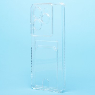 Чехол-накладка для Infinix Hot 40 Pro (прозрачный) - SC276 с картхолдером