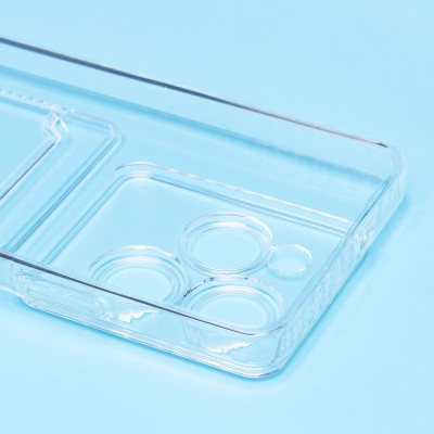 Чехол-накладка для Infinix Hot 40 Pro (прозрачный) - SC276 с картхолдером