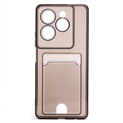 Чехол-накладка для Infinix Hot 40 (черный) - SC276 с картхолдером