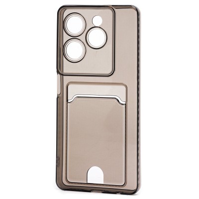 Чехол-накладка для Infinix Hot 40 (черный) - SC276 с картхолдером