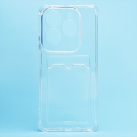 Чехол-накладка для Infinix Hot 40 (прозрачный) - SC276 с картхолдером Чехол-накладка для Infinix Hot 40 (прозрачный) - SC276 с картхолдером