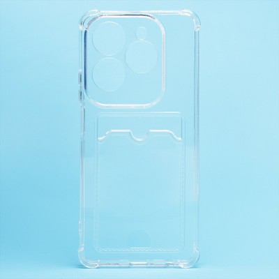 Чехол-накладка для Infinix Hot 40 (прозрачный) - SC276 с картхолдером Чехол-накладка для Infinix Hot 40 (прозрачный) - SC276 с картхолдером