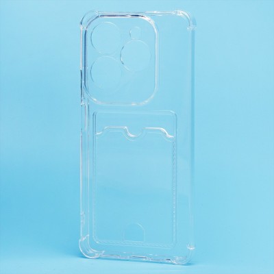 Чехол-накладка для Infinix Hot 40 (прозрачный) - SC276 с картхолдером Чехол-накладка для Infinix Hot 40 (прозрачный) - SC276 с картхолдером