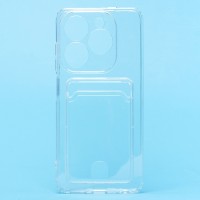 Чехол-накладка для Infinix Hot 40i (прозрачный) - SC276 с картхолдером