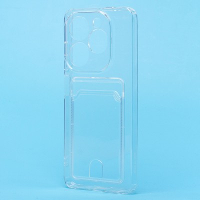 Чехол-накладка для Infinix Hot 40i (прозрачный) - SC276 с картхолдером Чехол-накладка для Infinix Hot 40i (прозрачный) - SC276 с картхолдером