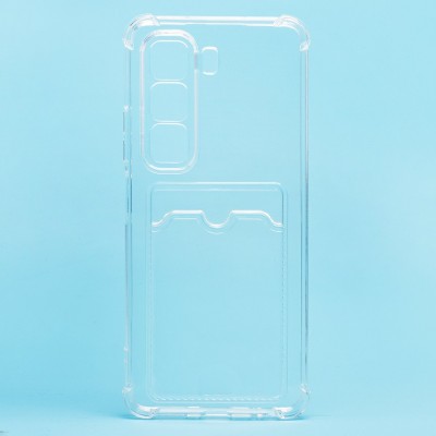 Чехол-накладка для Infinix Hot 50 4G (прозрачный) - SC276 с картхолдером