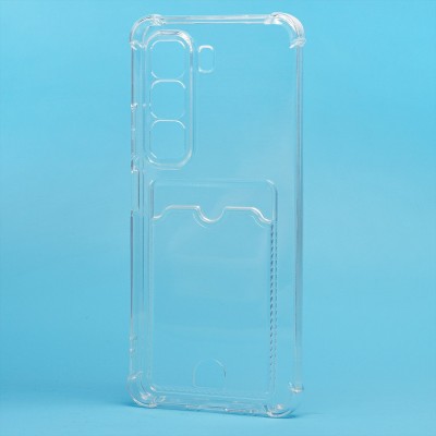 Чехол-накладка для Infinix Hot 50 4G (прозрачный) - SC276 с картхолдером Чехол-накладка для Infinix Hot 50 4G (прозрачный) - SC276 с картхолдером