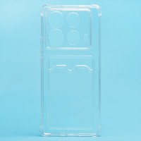 Чехол-накладка для Infinix Note 40 5G (прозрачный) - SC276 с картхолдером