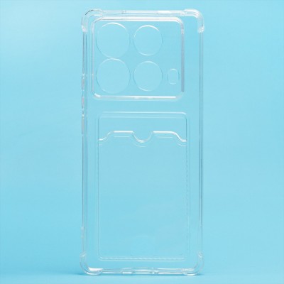 Чехол-накладка для Infinix Note 40 5G (прозрачный) - SC276 с картхолдером Чехол-накладка для Infinix Note 40 5G (прозрачный) - SC276 с картхолдером