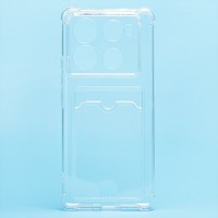 Чехол-накладка для Infinix Note 40 Pro 4G (прозрачный) - SC276 с картхолдером