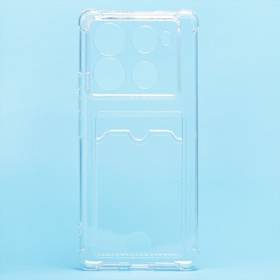 Чехол-накладка для Infinix Note 40 Pro 4G (прозрачный) - SC276 с картхолдером