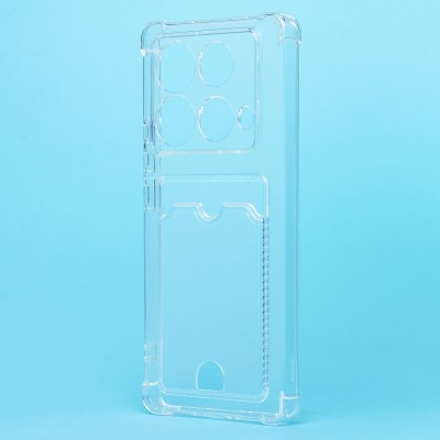 Чехол-накладка для Infinix Note 40 (прозрачный) - SC276 с картхолдером