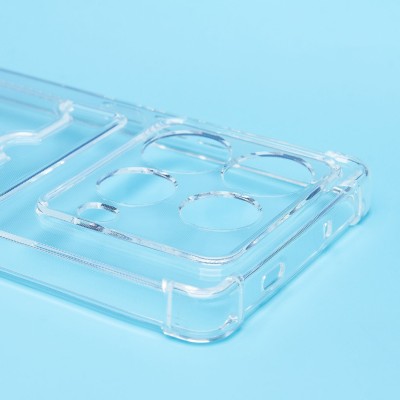 Чехол-накладка для Infinix Note 40 (прозрачный) - SC276 с картхолдером