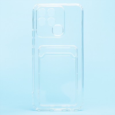 Чехол-накладка для Infinix Smart 6 Global (прозрачный) - SC276 с картхолдером Чехол-накладка для Infinix Smart 6 Global (прозрачный) - SC276 с картхолдером