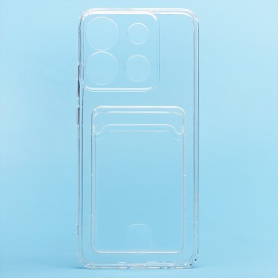 Чехол-накладка для Infinix Smart 7 Plus (прозрачный) - SC276 с картхолдером Чехол-накладка для Infinix Smart 7 Plus (прозрачный) - SC276 с картхолдером