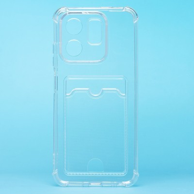 Чехол-накладка для Infinix Smart 9 4G (прозрачный) - SC276 с картхолдером Чехол-накладка для Infinix Smart 9 4G (прозрачный) - SC276 с картхолдером