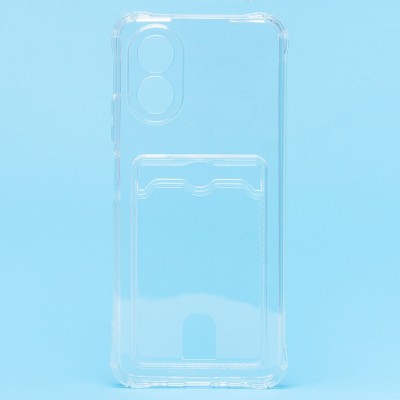 Чехол-накладка для OPPO A18 (прозрачный) - SC276 с картхолдером