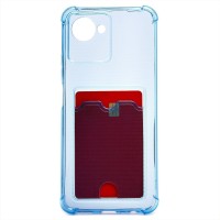 Чехол-накладка для OPPO realme C30 (синий) - SC276 с картхолдером