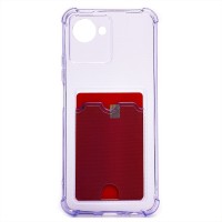Чехол-накладка для OPPO realme C30 (фиолетовый) - SC276 с картхолдером