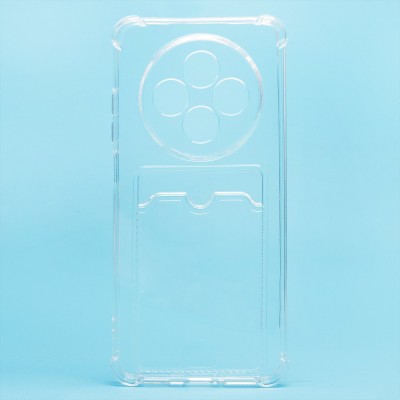 Чехол-накладка для OPPO Reno 12 F 4G (прозрачный) - SC276 с картхолдером Чехол-накладка для OPPO Reno 12 F 4G (прозрачный) - SC276 с картхолдером