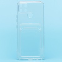Чехол-накладка для Realme C25Y (прозрачный) - SC276 с картхолдером