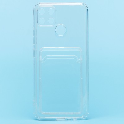 Чехол-накладка для Realme C25Y (прозрачный) - SC276 с картхолдером
