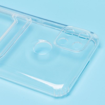 Чехол-накладка для Realme C21Y (прозрачный) - SC276 с картхолдером